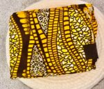 100% cotton Ankara squared yellow Unzipped Bag